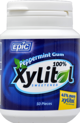Epic Dental Xylitol Peppermint Gum Perspective: front