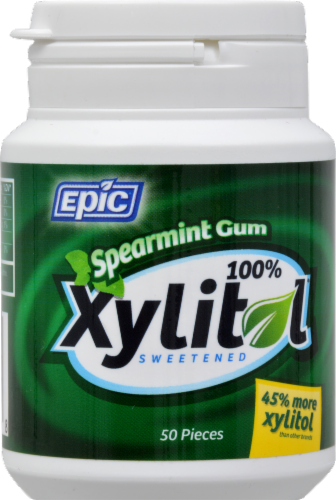 Epic Dental Xylitol Spearmint Gum Perspective: front