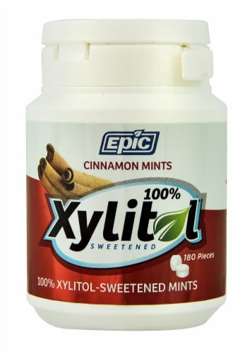 Epic Dental  Xylitol Sweetened Mints   Cinnamon Perspective: front