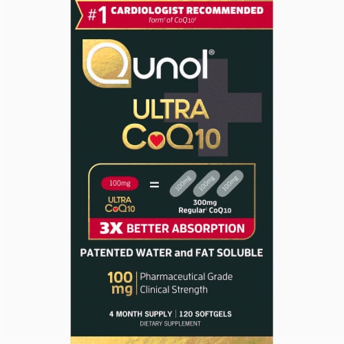 Qunol Ultra CoQ10 Softgels 100mg Perspective: front