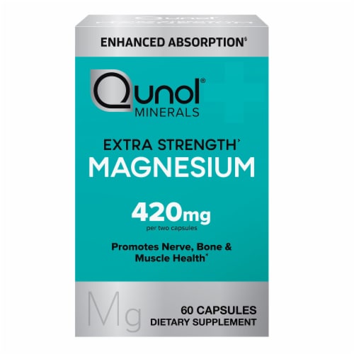 Qunol® Minerals Extra Strength Magnesium 420 mg Perspective: front