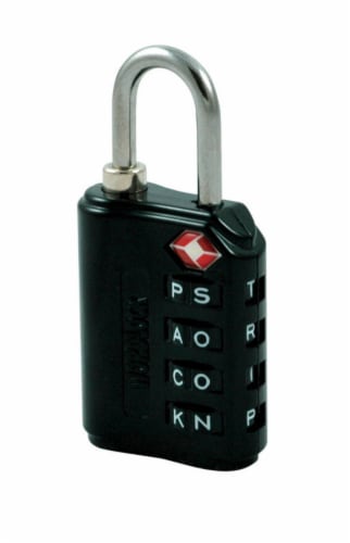 Wordlock Vinyl Covered Steel 4-Dial Combination Luggage Perspective: front