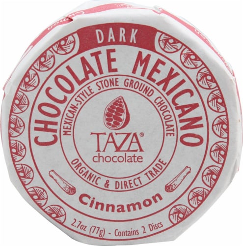 Taza Chocolate Organic Cinnamon Chocolate Mexicano Discs Candy Perspective: front