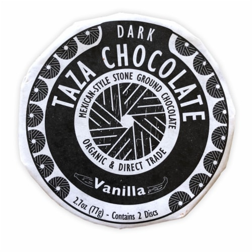 Taza Chocolate Organic Vanilla Chocolate Mexicano Discs Candy Perspective: front