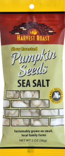 Harvest Roast Slow Roasted Pumpkin Seeds Sea Salt Perspective: front