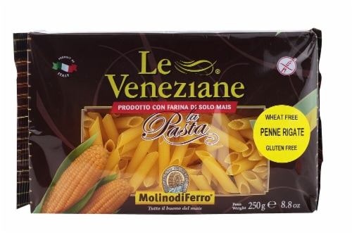 Le Veneziane Gluten Free Penne Rigate Corn Pasta Perspective: front