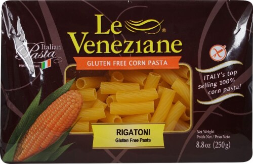 Le Veneziane Gluten Free Rigatoni Corn Pasta Perspective: front