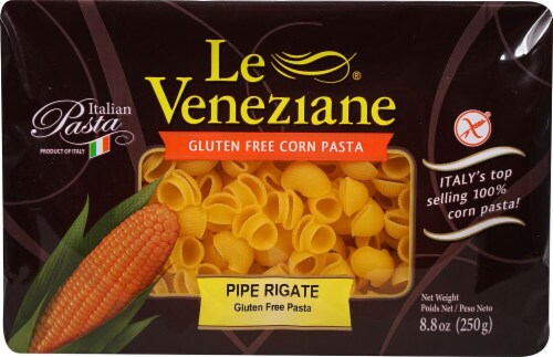 Le Veneziane Gluten Free Pipe Rigate Corn Pasta Perspective: front