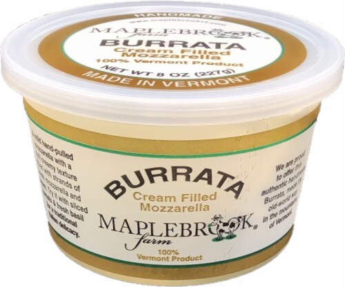 Maplebrook Farm Burrata Cream Filled Mozzarella Perspective: front