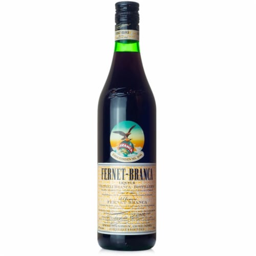 Fernet-Branca Italian Liqueur Perspective: front