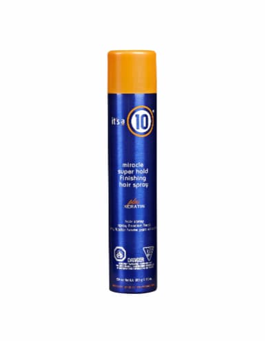 It's a 10 Super Hold Finishing Hair Spray Plus Keratin Perspective: front