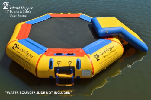 NEW Island Hopper 10' Bounce N Splash Padded Water Bouncer Only/NO BOUNCER SLIDE Perspective: front