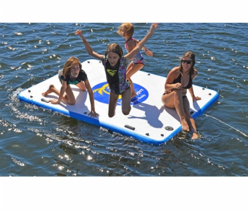 New Island Hopper Buddy 8 Foot Inflatable Swimming Water Platform Perspective: front