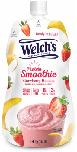 Welch's® Strawberry Banana Ready To-Drink Protein Smoothie Perspective: front