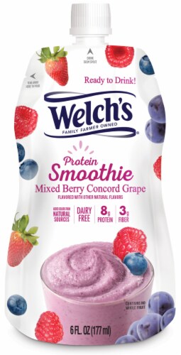 Welch's® Mixed Berry Concord Grape Ready-To-Drink Protein Smoothie Perspective: front