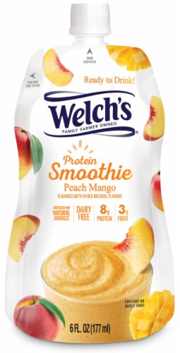 Welch's Peach Mango Ready-To-Drink Protein Smoothie Perspective: front