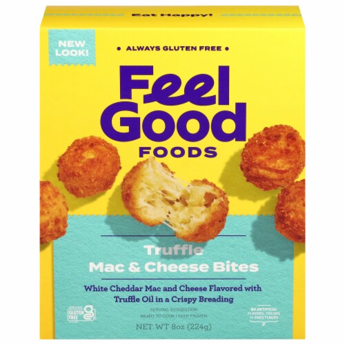 Feel Good Foods Truffle Mac & Cheese Bites Perspective: front