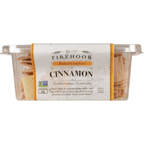 Firehook Cinnamon Baked Crackers Perspective: front