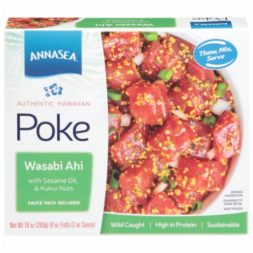 Annasea® Wasabi Ahi Hawaiian Poke Tuna Meal Kit Perspective: front