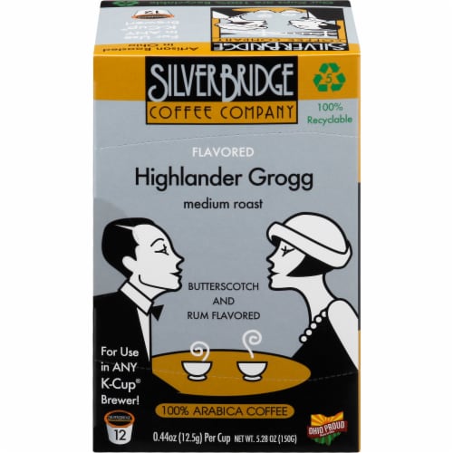 Silver Bridge Highlander Grogg Medium Roast Coffee Pods Perspective: front