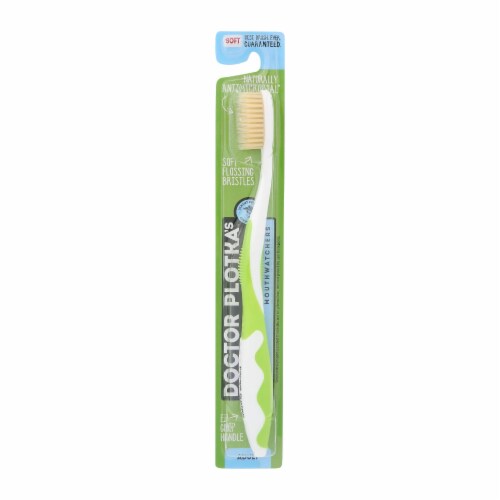 Mouthwatchers A/B Adult Green Toothbrush Perspective: front