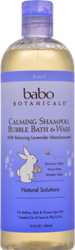 Babo Botanicals Lavender & Meadowsweet Calming Shampoo Bubble Bath & Wash Perspective: front
