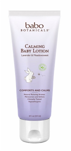 Babo Botanicals  Calming Baby Lotion Lavender Meadowsweet Perspective: front