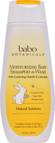 Babo Botanicals Moisturizing Baby Shampoo & Wash with Oatmeal and Calendula Perspective: front