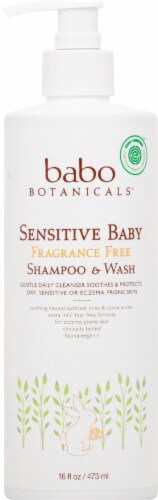 Babo Botanicals® Sensitive Fragrance Free Baby Shampoo & Wash Perspective: front