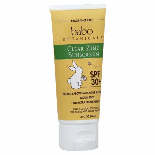 Babo Botanicals Clear Zinc Sunscreen SPF 30 Perspective: front