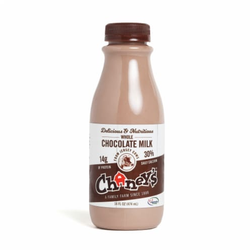 Chaney's Dairy Barn Whole Chocolate Milk Perspective: front