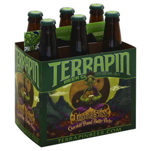 Terrapin Liquid Bliss Chocolate Peanut Butter Porter Beer Perspective: front