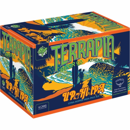 Terrapin Up-Hi California Style IPA Beer Perspective: front