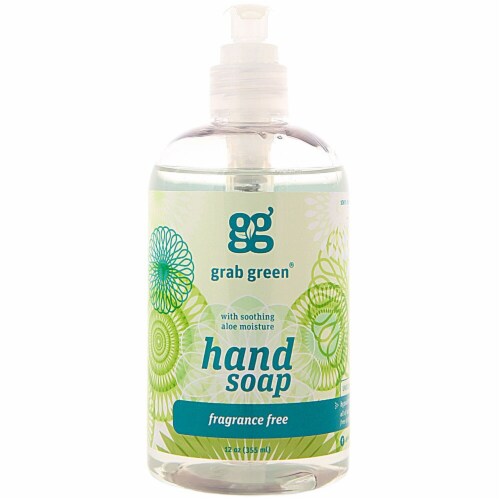 GrabGreen Hand Soap Fragrance Free Perspective: front