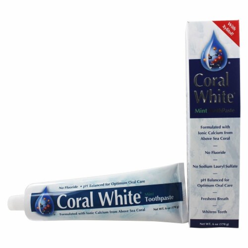 Coral LLC Coral White Toothpaste with Xylitol Mint, 6 Ounces Perspective: front