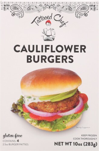 Tattooed Chef™ Cauliflower Burgers Perspective: front