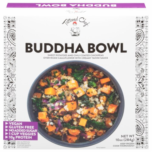 Tattooed Chef™ Riced Cauliflower Buddha Bowl Frozen Meal Perspective: front