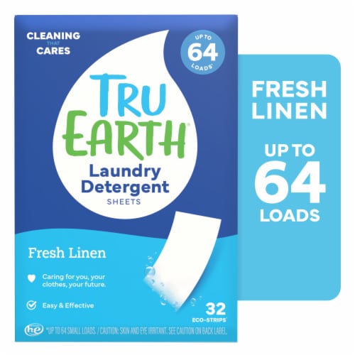 Tru Earth® Eco-Strips Laundry Detergent Sheets Fresh Linen Perspective: front