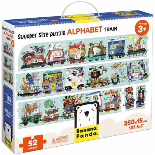 Suuper Size Puzzle Alphabet Train Perspective: front
