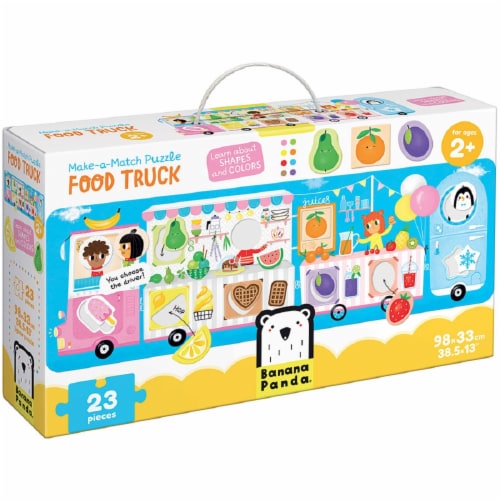 Make-a-Match Puzzle Food Truck 2+ Perspective: front
