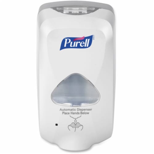 PURELL TFX Touch Free Dispenser, 1200mL, Dove Gray Perspective: front
