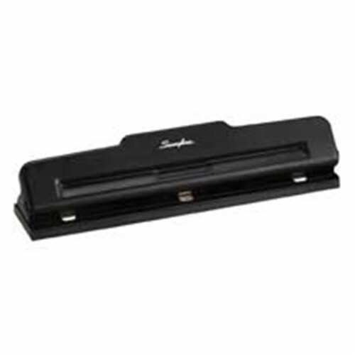 Swingline  Economy Punch- 3 Holes- .28in. Size- 10 Sheets- Black Perspective: front