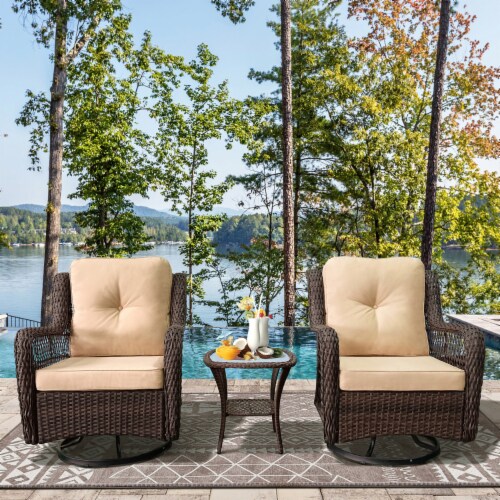 Patio Furniture Sets in PE Rattan Iron Waterproof Fabric for Home or Office Use No Size Fred Meyer