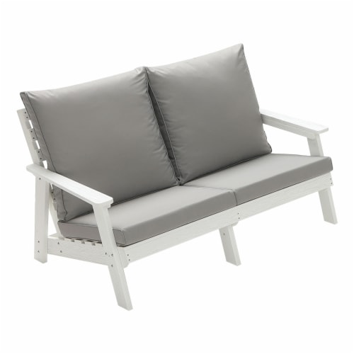 Grey loveseat garden sales