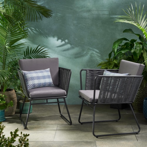 Simplie Fun Modern Outdoor Chair Set Rope Weave Metal Frames 1 count King Soopers