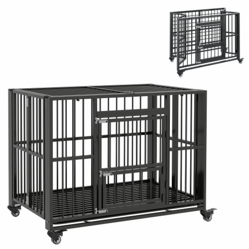 Simplie Fun Heavy Duty Foldable Dog Cage Durable Accessible Mobile Easy to Clean 1 count Fred Meyer