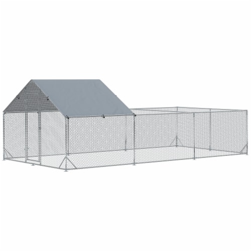 Simplie Fun Spacious Pet Playpen & Chicken Coop Safe & Secure Haven for Small Animals Perspective: front