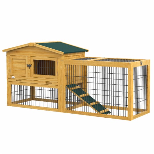 Simplie Fun Spacious Safe Outdoor Rabbit Hutch Two Level Home with Run Cage 1 count Pick n Save