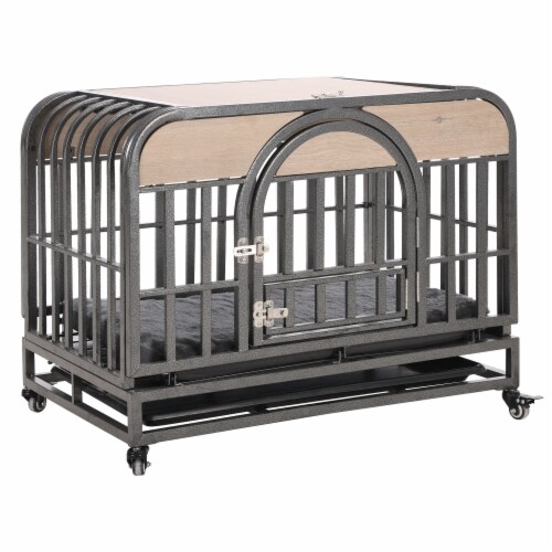 Simplie Fun Unbreakable Dog Crate Pre Assembled Easy to Clean Safe Sturdy with Cozy Mat 1 count Pick n Save