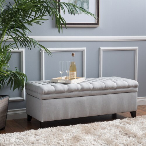 Light gray storage ottoman hotsell